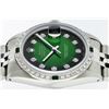 Image 9 : Rolex Mens Stainless Steel 36mm Green Vignette Diamond Datejust Wristwatch