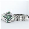 Image 5 : Rolex Ladies Stainless Steel 26MM Green Vignette Diamond Datejust Wriswatch