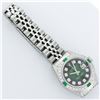 Image 7 : Rolex Ladies Stainless Steel 26MM Green Vignette Diamond Datejust Wriswatch