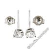 Image 6 : New Classic 14kt White Gold 0.75 ctw Round Brilliant Diamond Stud Earrings