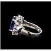 Image 3 : 14KT White Gold 3.54 ctw Tanzanite and Diamond Ring