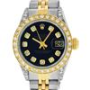 Image 1 : Rolex Ladies 2 Tone Black Diamond Lugs Datejust Wristwatch