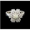 Image 2 : 14KT White Gold 1.06 ctw Diamond Ring