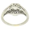 Image 4 : 18k White Gold Filigree 0.41 ctw European Cut Diamond Ring