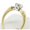 Image 4 : 14k Yellow & White Gold 0.14 ctw VS F Diamond Solitaire Engagement Ring