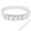 Image 1 : New 14kt White Gold 0.65 ctw 5 Stone Round Diamond Wedding Band Ring