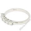 Image 6 : New 14kt White Gold 0.65 ctw 5 Stone Round Diamond Wedding Band Ring