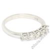 Image 7 : New 14kt White Gold 0.65 ctw 5 Stone Round Diamond Wedding Band Ring
