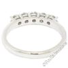 Image 8 : New 14kt White Gold 0.65 ctw 5 Stone Round Diamond Wedding Band Ring
