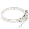 Image 9 : New 14kt White Gold 0.65 ctw 5 Stone Round Diamond Wedding Band Ring