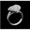 Image 4 : 14KT White Gold 1.01 ctw Diamond Ring
