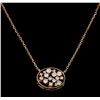 Image 2 : 0.35 ctw Diamond Necklace - 14KT Rose Gold