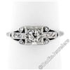 Image 4 : Art Deco Platinum 0.50 ctw Old European Diamond Engagement Ring