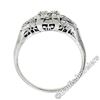 Image 5 : Art Deco Platinum 0.50 ctw Old European Diamond Engagement Ring