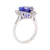 Image 4 : 5.92 ctw Tanzanite and Diamond Ring - Platinum