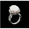 Image 4 : 9.20 ctw Opal and Diamond Ring - 14KT White Gold