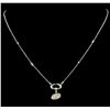 Image 1 : 0.68 ctw Diamond Necklace - 14KT White Gold