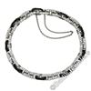 Image 5 : 18kt White Gold 8.33 ctw Round White and Black Diamond Cable Link Bracelet