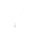 Image 1 : 0.03 ctw Diamond and Silver Pearl Infinity Motif Pendant with Chain - 10KT White