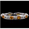 Image 2 : Crayola 20.00 ctw Citrine and White Sapphire Bracelet - .925 Silver