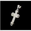 Image 2 : 16.24 ctw Diamond Cross Pendant - 10KT White Gold