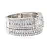 Image 1 : 1.63 ctw Diamond Ring And Band - 14KT White Gold