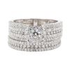 Image 2 : 1.63 ctw Diamond Ring And Band - 14KT White Gold