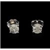Image 1 : 14KT White Gold 0.72 ctw Diamond Stud Earrings