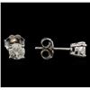 Image 2 : 14KT White Gold 0.72 ctw Diamond Stud Earrings