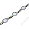 Image 8 : Antique Art Deco 14kt White Gold Blue Moonstone Etched Filigree Bracelet