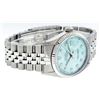 Image 4 : Rolex Mens Stainless Steel Ice Blue Diamond Datejust Wristwatch