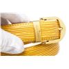 Image 6 : Louis Vuitton Yellow Epi Leather Skinny Classique Belt 85