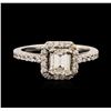 Image 2 : 14KT White Gold EGL USA Certified 1.42 ctw Diamond Ring