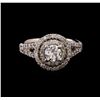 Image 2 : 14KT White Gold 1.15 ctw Diamond Ring
