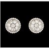 Image 1 : 1.02 ctw Diamond Earrings - 14KT White Gold