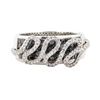 Image 2 : 1.68 ctw Black and White Diamond Ring - 14KT White Gold