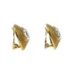 Image 5 : Chanel Gold Vintage Crystal Clip On Earrings