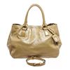 Image 1 : Prada Beige Patent Leather Expandable Two-Way Shoulder Bag