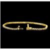 Image 3 : 14KT Yellow Gold 1.89 ctw Diamond Tennis Bracelet