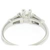 Image 6 : 14k White Gold 0.66 ctw Princess Diamond Engagement Ring Tapered Baguette Accent
