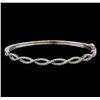 Image 1 : 0.94 ctw Diamond Bangle Bracelet - 14KT White Gold