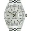 Image 1 : Rolex Mens Stainless Steel Silver Index 36MM Diamond Datejust Wristwatch