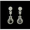 Image 1 : 4.12 ctw Diamond Earrings - 14KT White Gold