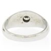 Image 5 : Men's 14kt White Gold 0.25 ctw Bezel Round Diamond Solitaire Band Ring
