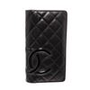 Image 2 : Chanel Black Quilted Calfskin Leather Cambon Yen Wallet