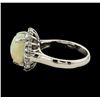 Image 3 : 2.66 ctw Opal and Diamond Ring - 14KT White Gold