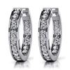 Image 1 : 14K White Gold 0.75CTW Diamond Earrings, (SI1/F-G)