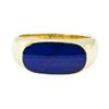 Image 2 : Oval Blue Lapis Ring - 18KT Yellow Gold