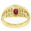 Image 6 : Estate 18kt Yellow Gold 1.75 ctw Ruby and Diamond Wide Band Ring