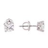 Image 2 : 1.00 ctw Diamond Stud Earrings - 14KT White Gold
